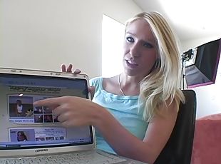 bouteille, amateur, blonde, webcam, solo, réalité