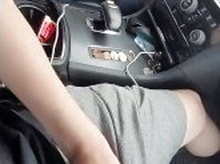 public car handjob and cumshot in mouth blowjob