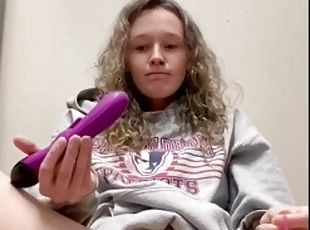 masturbation, orgasm, blond, dildo