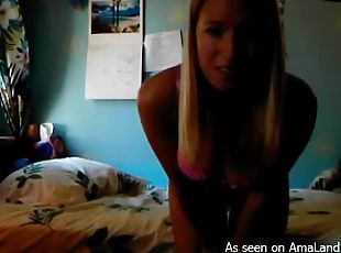 fisse-pussy, amatør, teenager, hjemmelavet, fingering, blond, soveværelse, webcam, perverst, solo