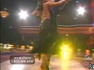 Ebony Beauty Cheryl Burke Dancing In a Revealing Black Dress