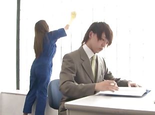 bureau-office, amateur, hardcore, japonais, branlette, couple, kinky, sexe-habillé, bite