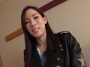 Natural tits Japanese hottie enjoys getting fucked balls deep