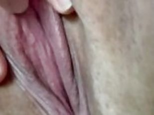 Creamy hairy pussy