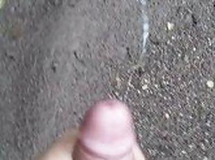 masturbation, en-plein-air, public, amateur, ejaculation-sur-le-corps, point-de-vue, solo