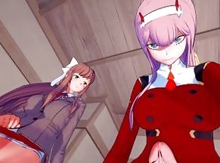 Futa crossover Zero Two X Monika Taker POV