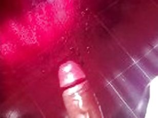 masturbation, amateur, ejaculation-sur-le-corps, ébène, énorme-bite, solo, bite