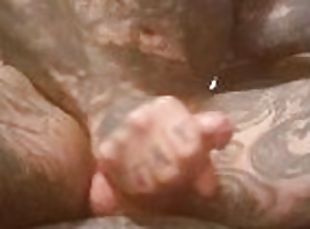 masturbation, amateur, mature, énorme-bite, webcam, solo, musclé, tatouage, bite