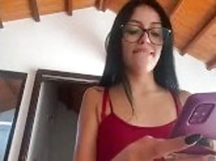 óculos, público, estudante, professor, amador, adolescente, latina, pov, colégio, sozinho