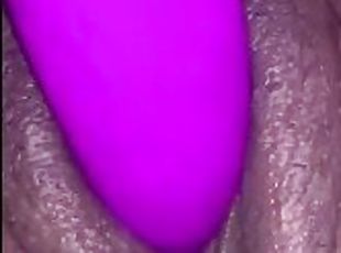 clito, masturbation, amateur, ébène, jouet, solo