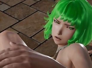 Tatsumaki has a run-in with a Dragon rank monster.