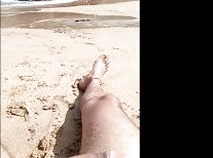 cul, gros-nichons, public, amateur, énorme-bite, latina, couple, plage, réalité, bite