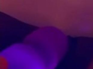 Masturbating with my Purple Mini Wand