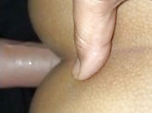 dilettant, anal-sex, reifen, immens-glied, selbst-gefertigt, creampie, glied, raue