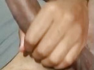 masturbation, amateur, énorme-bite, branlette, solo, bite