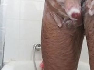 baignade, masturbation, amateur, énorme-bite, ados, branlette, secousses, douche, solo, réalité