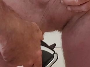 Trimming, shaving, masturbating afterwards, shaking orgasm - Big Dick Daddy - Part 1