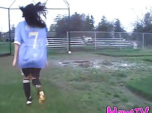 al-aire-libre, amateur, lesbiana, adolescente, europeo, euro, fetichista, morena, fútbol