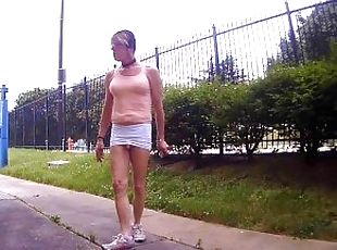 masturbation, public, amateur, ejaculation-sur-le-corps, travesti, solo