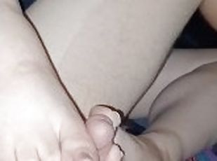 masturbation, orgasme, public, amateur, couple, pieds