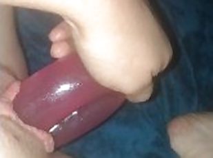 masturbation, chatte-pussy, amateur, double, gode, solo, pénétrante