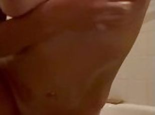 baignade, gros-nichons, chatte-pussy, amateur, babes, milf, massage, parfait, douche, solo