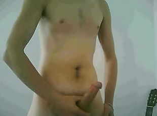 amateur, peju, zakar-besar, homoseksual, merangsang-dengan-tangan, solo, zakar