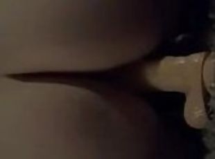 cul, masturbation, monstre, orgasme, femme, amateur, milf, maison, mari, chevauchement