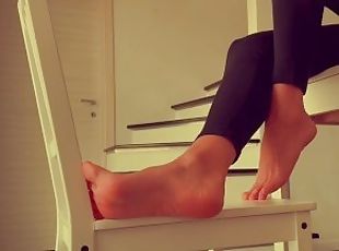 femme, amateur, milf, maman, pieds, mari, mère, italien, solo, réalité