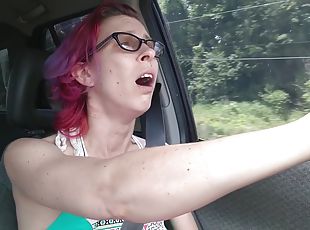 masturbation, amateur, milf, jouet, voiture, solo