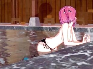 Quintessential Quintuplets: has sex in a private hottub