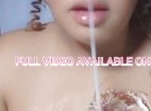 Messy little slut facial