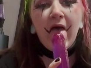 store-pupper, amatør, babes, blowjob, tenåring, leke, cum, dildo, alene, hore-whore