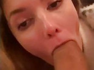 Petite Sweet Angel likes to suck huge cock