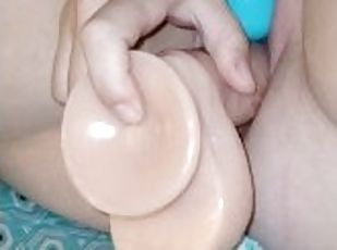 masturbação, orgasmo, amador, brinquedo, casal, bbw, bochechuda, caebça-vermelha, dildo, sozinho