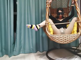 asiatisk, legetøj, bdsm, maskiner, fetish, kinesisk, bondage, brunette