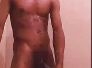 énorme, masturbation, chatte-pussy, amateur, ejaculation-sur-le-corps, ébène, énorme-bite, branlette, black, solo