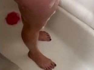 bañando, preñada, amateur, madurita-caliente, ducha, a-solas