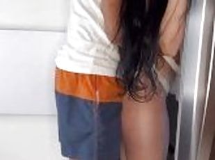 pantat, vagina-pussy, amatir, blowjob-seks-dengan-mengisap-penis, latina, sudut-pandang, dapur, sperma