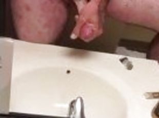 énorme, masturbation, amateur, ejaculation-sur-le-corps, énorme-bite, point-de-vue, solo, bite