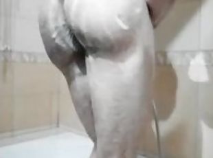 baignade, masturbation, gay, branlette, ejaculation, douche, solo