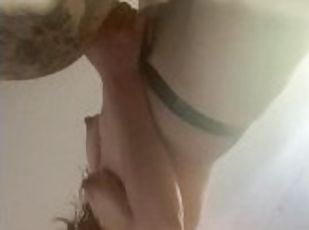 arnés, amateur, anal, adolescente, juguete, fetichista, dominación-femenina, tatuaje, cañero