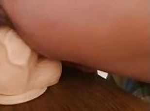 Watch me fucking my new BIG dildo