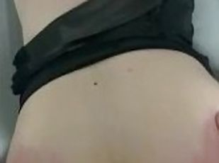 doggy, strapon, dilettant, anal-sex, spielzeug, paar, gesichtspunkt, fetisch, freund, domina