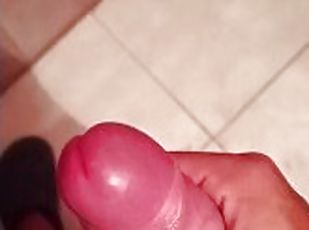 masturbation, amateur, ejaculation-sur-le-corps, énorme-bite, branlette, solo, bite