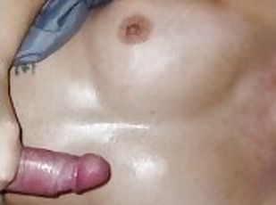 Big tit teen babe handjob