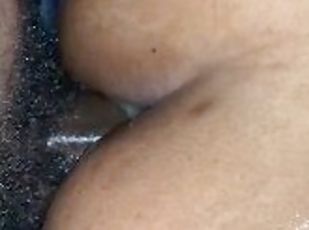 amateur, dubur, perempuan-afrika, creampie, hitam, fetish