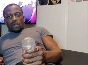 énorme, masturbation, monstre, amateur, ejaculation-sur-le-corps, énorme-bite, gay, branlette, black, solo