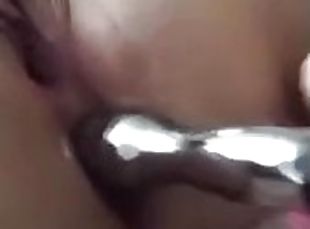 masturbación, amateur, anal, juguete, primera-vez, a-solas