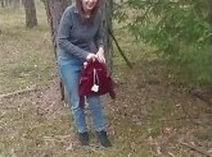 masturbation, public, chatte-pussy, amateur, branlette, solo, forêt